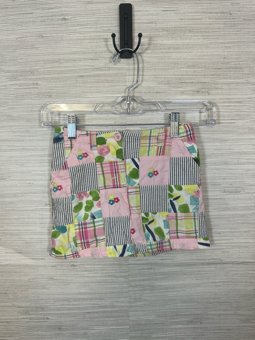 Girl’s Gymboree Floral Embroidered Patchwork Skirt Size 5